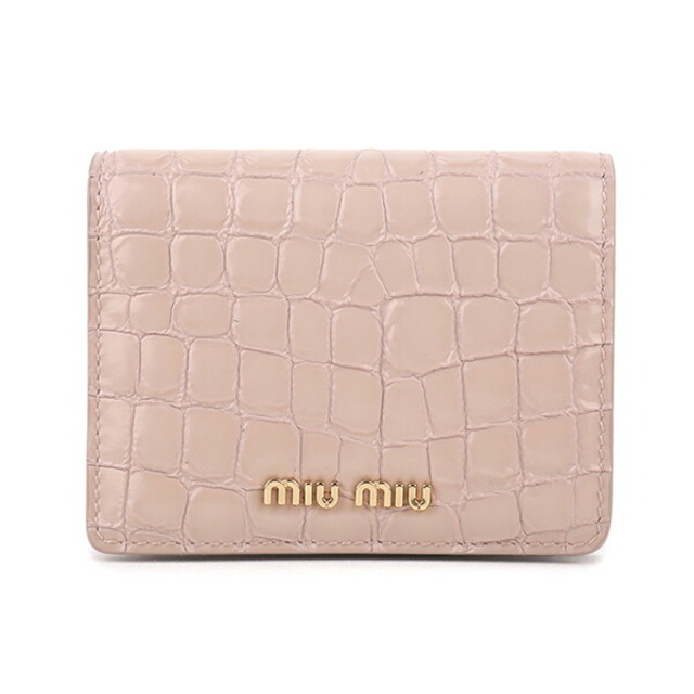 miumiu - 新品 ミュウミュウ MIU MIU 2つ折り財布 クロコプリント