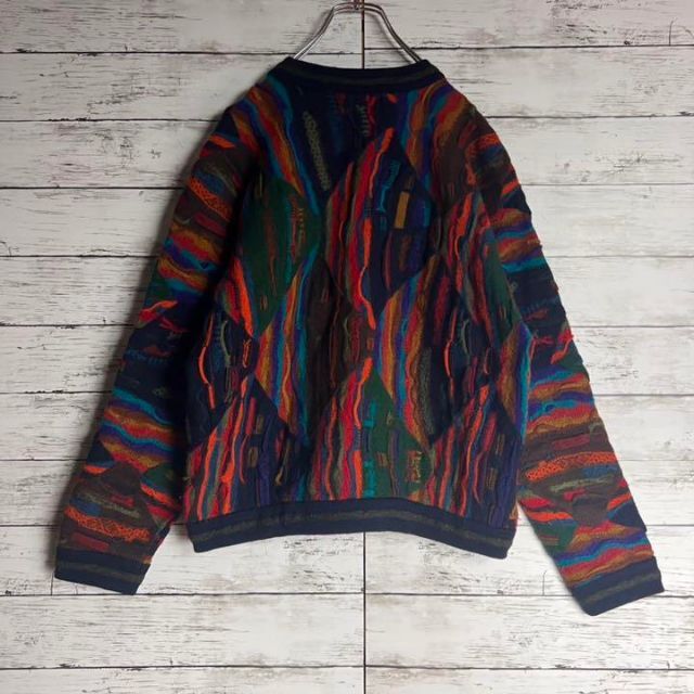 【幻の一品】 COOGI 3D 編み込み 立体 ニット 入手困難 マルチカラー