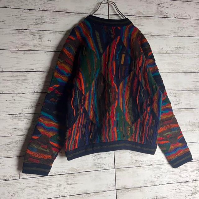 【幻の一品】 COOGI 3D 編み込み 立体 ニット 入手困難 マルチカラー