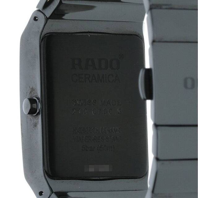 RADO(ラドー)のラドー 212.0700.3/セラミカ デイト ブラックセラミックブラック文字盤クォーツ腕時計 メンズ 30mm メンズの時計(その他)の商品写真