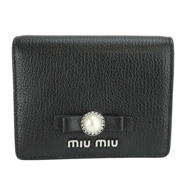 トフェミニ miumiu - 新品 ミュウミュウ MIU MIU 2つ折り財布 マドラス フィオッコ ネロの にもおすす