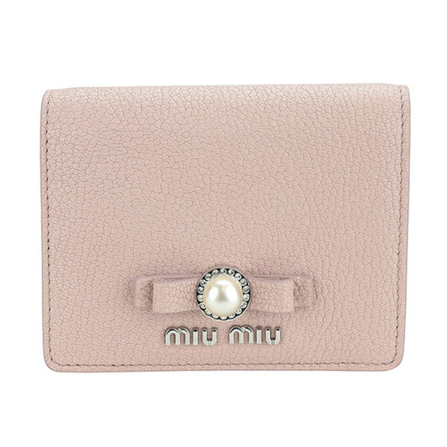 miumiu - 新品 ミュウミュウ MIU MIU 2つ折り財布 マドラス パール ...