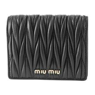 ミュウミュウ(miumiu)の新品 ミュウミュウ MIU MIU 2つ折り財布 マテラッセ ネロ(財布)