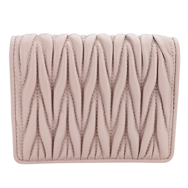 新品 ミュウミュウ MIU MIU 2つ折り財布 マテラッセ ピンク 新品 ミュウミュウ MIU MIU 2つ折り財布 マテラッセ ピンク
