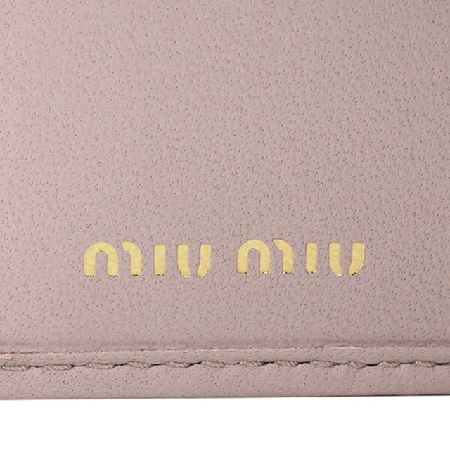 miumiu   新品 ミュウミュウ MIU MIU 2つ折り財布 マテラッセ ピンクの