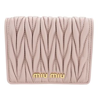 ミュウミュウ(miumiu)の新品 ミュウミュウ MIU MIU 2つ折り財布 マテラッセ ピンク(財布)