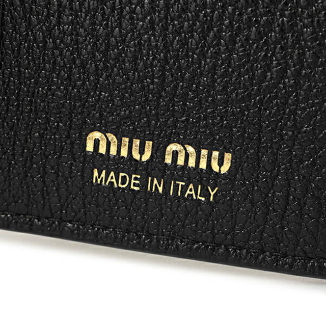 miumiu(ミュウミュウ)の新品 ミュウミュウ MIU MIU キーケース マドラスフィオッコ ネロ レディースのファッション小物(キーケース)の商品写真