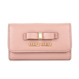 ミュウミュウ(miumiu)の新品 ミュウミュウ MIU MIU キーケース マドラスフィオッコ オルキデーア(キーケース)