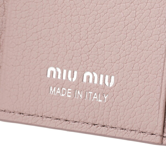 新品 ミュウミュウ MIU MIU キーケース マドラスパール ライトピンク 6