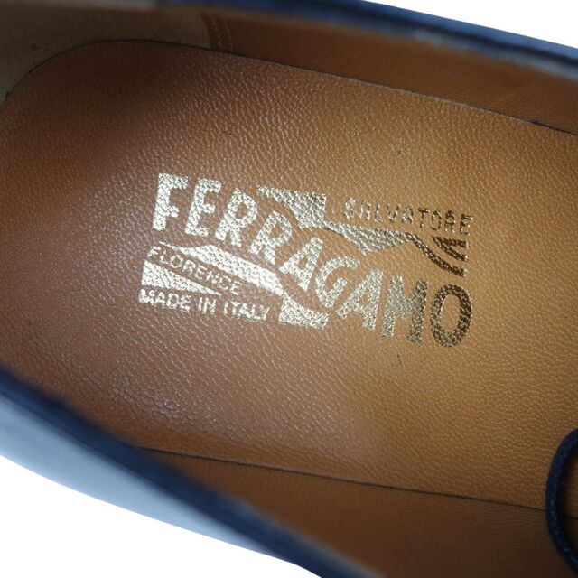 未使用 サルヴァトーレ フェラガモ Salvatore Ferragamo ビジネスシューズ 内羽根 ドレスシューズ レザーシューズ レースアップ カーフレザー シューズ 靴 メンズ 8.5EEE(26cm相当) ブラック 8