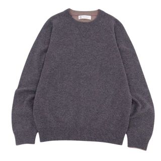 美品 ブルネロクチネリ BRUNELLO CUCINELLI ニット セーター ロングスリーブ Vネック カシミヤ100％ 無地 トップス レディース M アイボリー