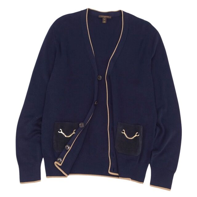 美品 ルイヴィトン LOUIS VUITTON ニット カーディガン ロングスリーブ シルク チェーン レザーポケット トップス メンズ M ネイビー/ベージュ | フリマアプリ ラクマ 美品 ルイヴィトン LOUIS VUITTON ニット カーディガン ロングスリーブ シルク チェーン レザーポケット トップス メンズ M ネイビー/ベージュ | フリマアプリ ラクマ