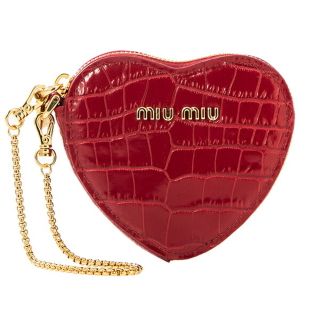 ミュウミュウ(miumiu)の新品 ミュウミュウ MIU MIU コインケース スタンパ コッコドリッロ フォーコ(コインケース)