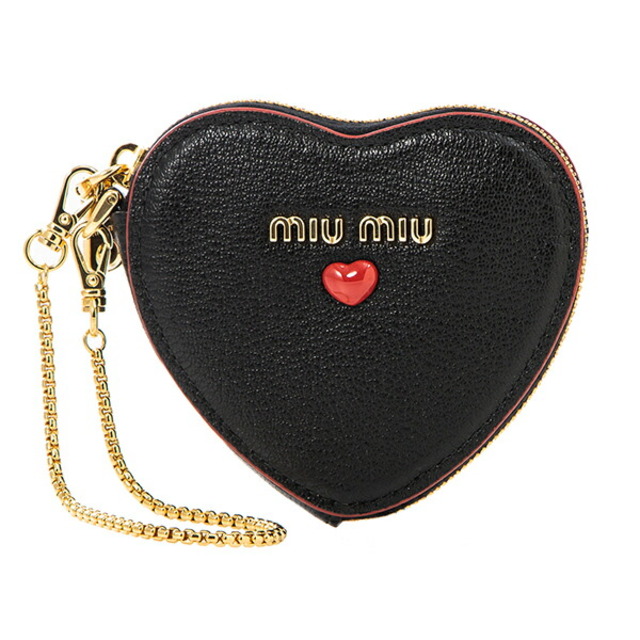 miumiu(ミュウミュウ)の新品 ミュウミュウ MIU MIU コインケース マドラス ラブ ネロ レディースのファッション小物(コインケース)の商品写真