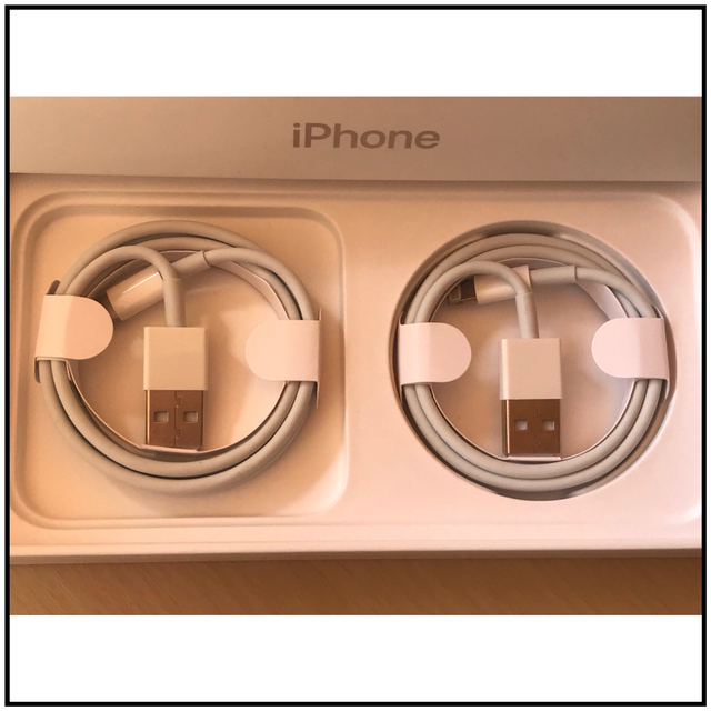 iPhone(アイフォーン)の Apple純正 Lightning Cable(２点) スマホ/家電/カメラのスマートフォン/携帯電話(その他)の商品写真