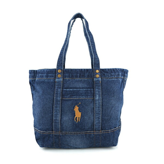 新品 ポロ ラルフローレン POLO RALPH LAUREN トートバッグ DENIM MEDIUM TOTE | フリマアプリ ラクマ