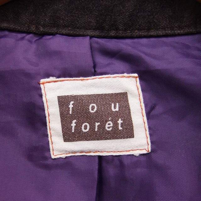 other(アザー)のfou foret ベロア ステンカラー ジャケット アウター 無地 コットン レディースのジャケット/アウター(その他)の商品写真