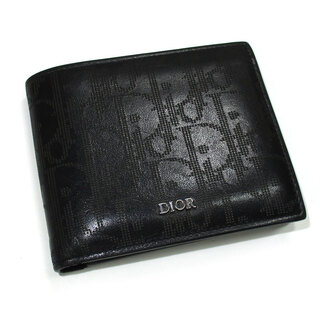 クリスチャンディオール(Christian Dior)のChristian Dior オブリーク ギャラクシー レザー 二つ折り(財布)