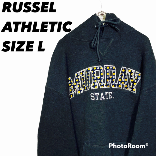 Russell Athletic - ラッセルアスレティック パーカー Lアーチロゴ プルオーバー カレッジロゴ 古着の通販 by エムエスマーケット| ラッセルアスレティックならラクマ