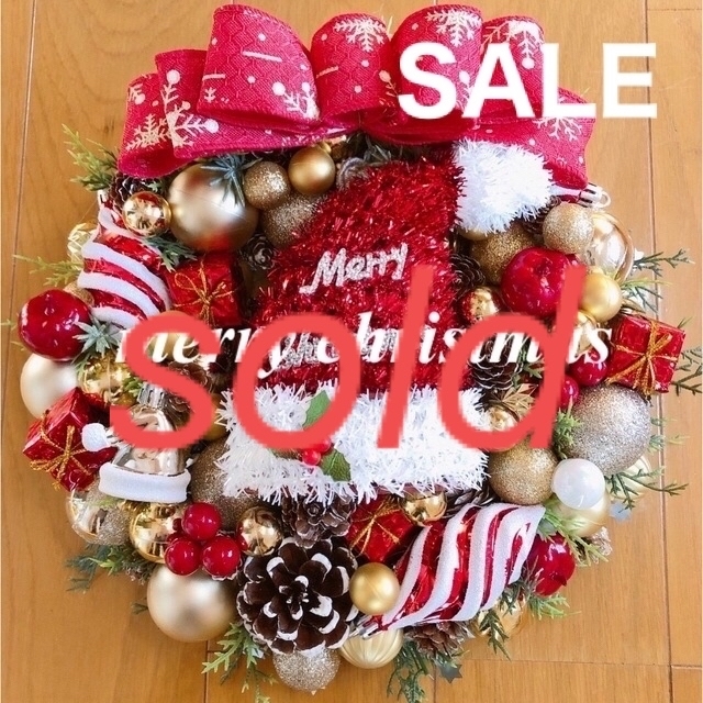 ❤️SALE ⭐️豪華で可愛い　✨クリスマスリース　　フラワーリース　玄関リースクリスマス