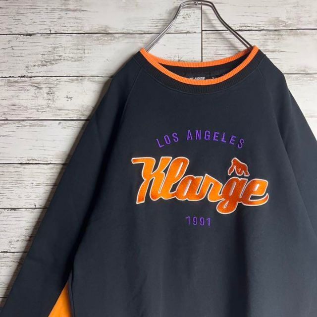 【即完売モデル】XLARGE スウェット 希少カラー　ブルー　立体ロゴ