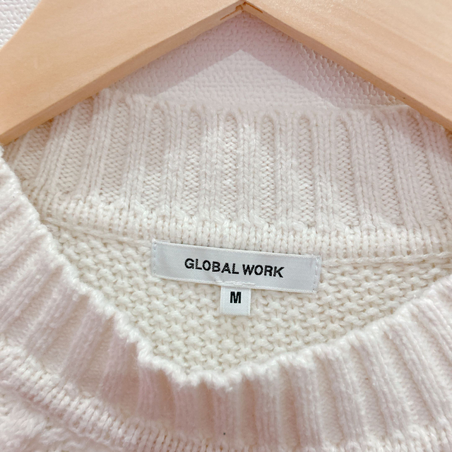 GLOBAL WORK(グローバルワーク)のGLOBAL WORK グローバルワーク　ニット　セーター　M ホワイト レディースのトップス(ニット/セーター)の商品写真