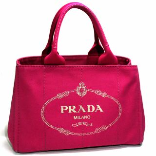 プラダ(PRADA)のPRADA カナパ トートバッグ ハンドバッグ キャンバス ピンク BN1877(トートバッグ)