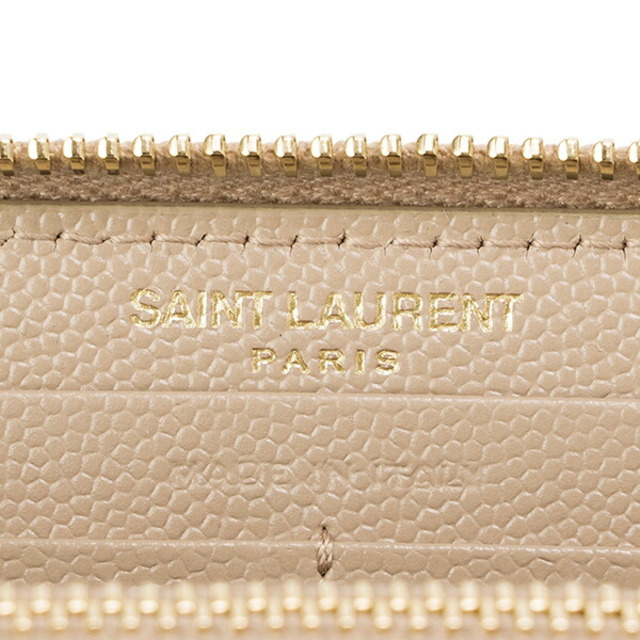 新品 サンローラン SAINT LAURENT 長財布 ZIP AROUND WALLET ダークベージュ