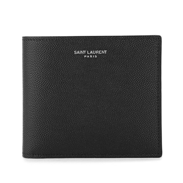 新品 サンローラン SAINT LAURENT 2つ折り財布 ウォレット＆コインポーチ ネロ