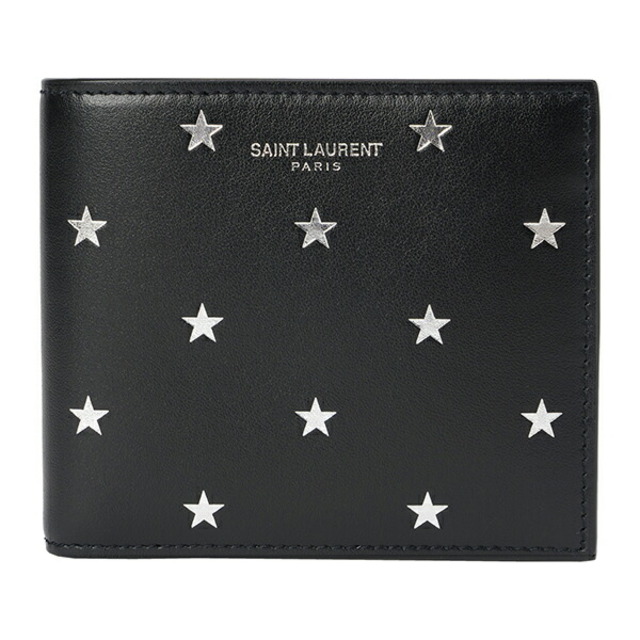 新品 サンローラン SAINT LAURENT 2つ折り財布 EAST/WEST WALLET ブラック | フリマアプリ ラクマ