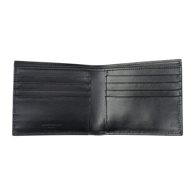 新品 サンローラン SAINT LAURENT 2つ折り財布 EAST/WEST WALLET ブラック