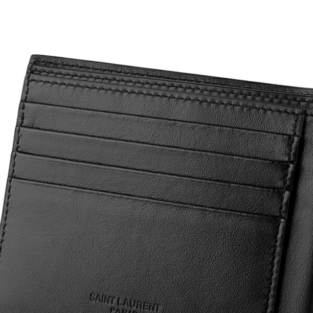 Saint Laurent(サンローラン)の新品 サンローラン SAINT LAURENT 2つ折り財布 WALLET ネロ メンズのファッション小物(折り財布)の商品写真