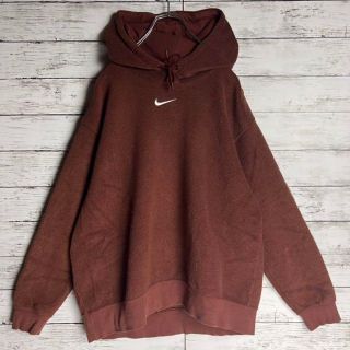 【希少デザイン】NIKE 刺繍ロゴ タオル地 希少カラー パーカー 入手困難