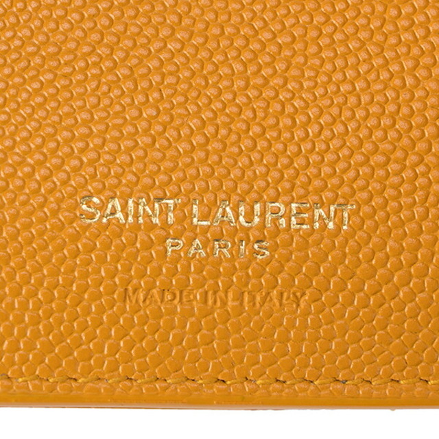Saint Laurent(サンローラン)の新品 サンローラン SAINT LAURENT 2つ折り財布 コンパクトウォレット イエロー レディースのファッション小物(財布)の商品写真
