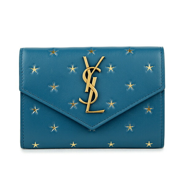 Saint Laurent(サンローラン)の新品 サンローラン SAINT LAURENT カードケース CARD CASE ターコイズ レディースのファッション小物(名刺入れ/定期入れ)の商品写真