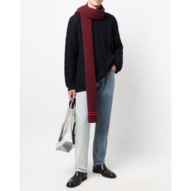 Maison Martin Margiela(マルタンマルジェラ)の21AW新品 メゾン マルジェラ 4ステッチ ニット マフラー ストール メンズ メンズのトップス(ニット/セーター)の商品写真