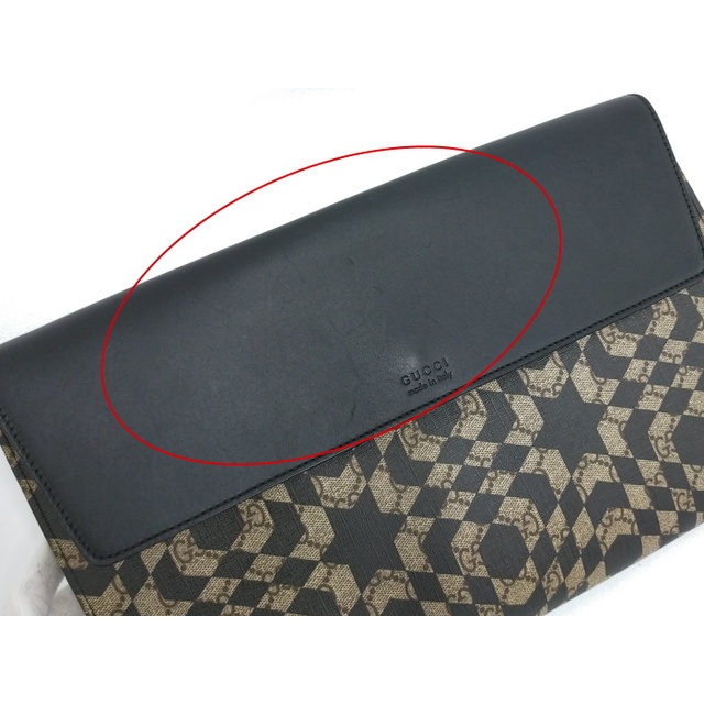 Gucci(グッチ)のGUCCI GGカレイド ポートフォリオ クラッチバッグ GGスプリーム レザー レディースのバッグ(クラッチバッグ)の商品写真