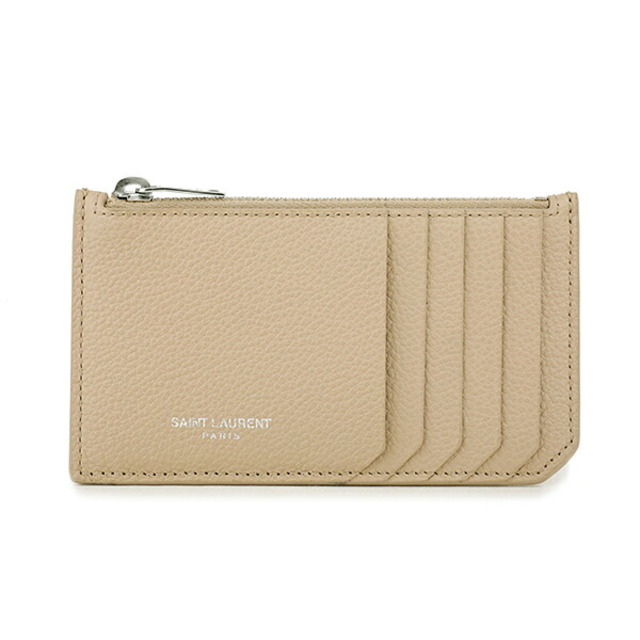 新品 サンローラン SAINT LAURENT カードケース CARD HOLDER ダークベージュ