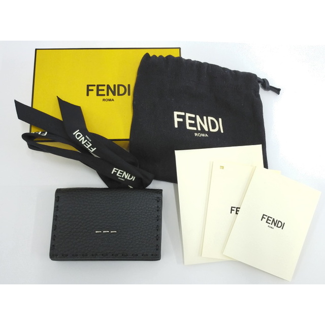 FENDI カードケース セレリア レザー ブラック 7M0263