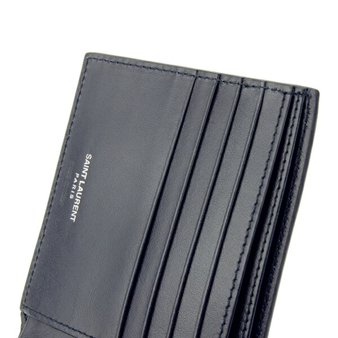 Saint Laurent(サンローラン)の新品 サンローラン SAINT LAURENT 2つ折り財布 WALLET ディープマリン メンズのファッション小物(折り財布)の商品写真