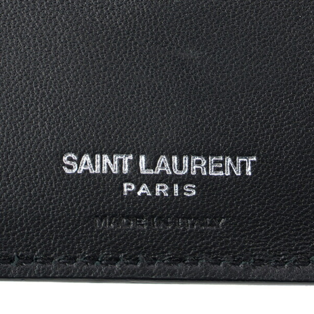 新品 サンローラン SAINT LAURENT 2つ折り財布 EAST/WEST ウォレット ブラック 黒