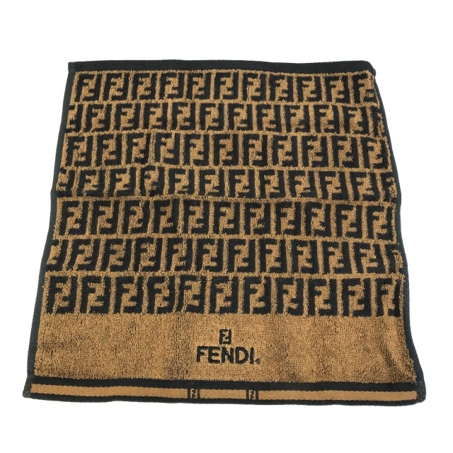 FENDI(フェンディ)のフェンディ FENDI タオルセット ロゴ ズッカFF 小物 タオル コットン ブラウン 未使用 インテリア/住まい/日用品の日用品/生活雑貨/旅行(タオル/バス用品)の商品写真