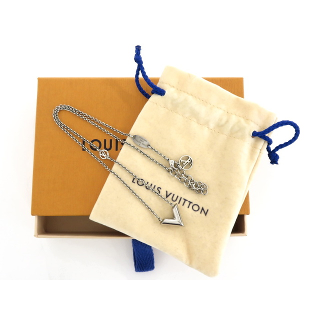 LOUIS VUITTON エッセンシャルV ネックレス シルバー メッキ