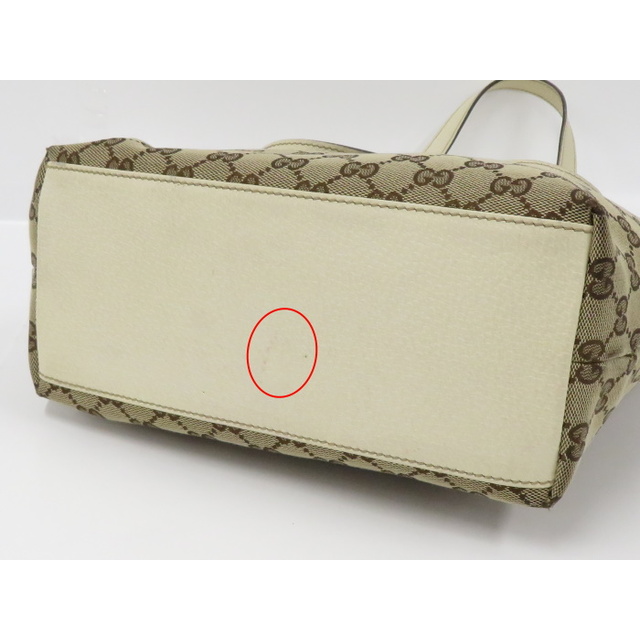 Gucci(グッチ)のGUCCI トートバッグ GGキャンバス ベージュ ホワイト 153009 レディースのバッグ(トートバッグ)の商品写真