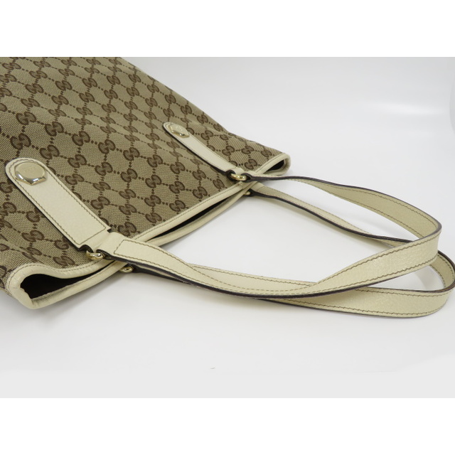 Gucci(グッチ)のGUCCI トートバッグ GGキャンバス ベージュ ホワイト 153009 レディースのバッグ(トートバッグ)の商品写真