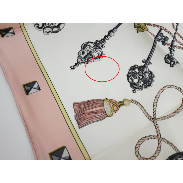 Hermes(エルメス)のエルメス カレ90 スカーフ LES CLES THE KEYS RARE 大判 レディースのファッション小物(バンダナ/スカーフ)の商品写真