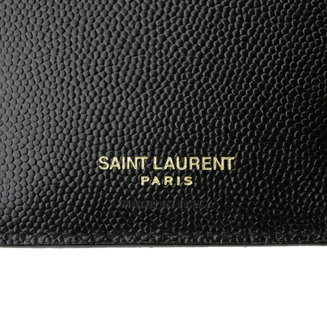 新品 サンローラン SAINT LAURENT 2つ折り財布 QUILTING ZIP WALLET ノワール約105gNOIR本体