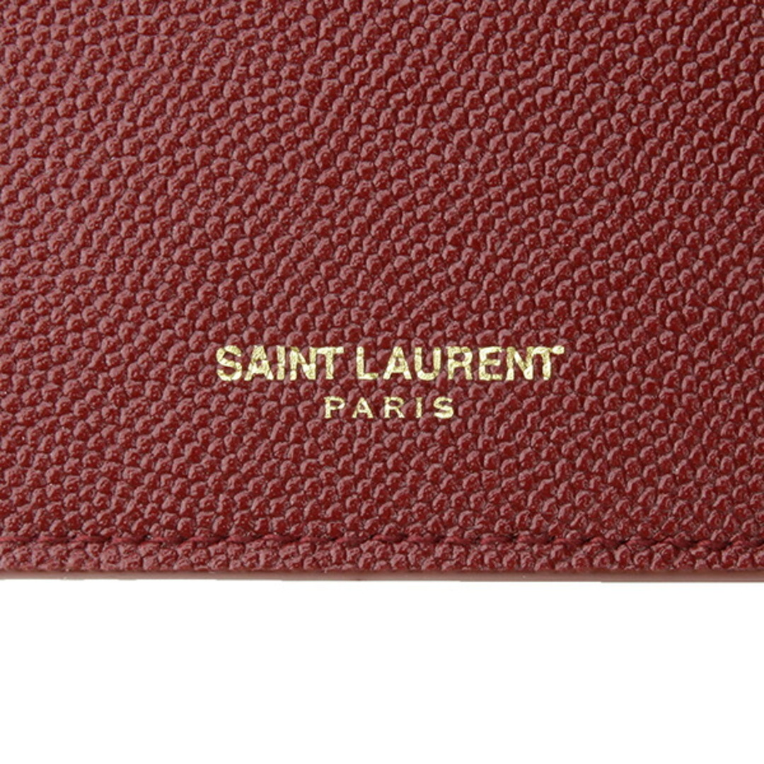 新品 サンローラン SAINT LAURENT 2つ折り財布 UP TOWN WALLET オピウムレッド