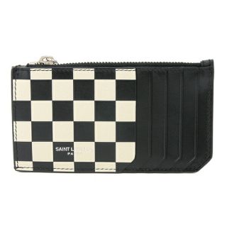 サンローラン(Saint Laurent)の新品 サンローラン SAINT LAURENT カードケース CARD HOLDER ベージュ/ブラック(名刺入れ/定期入れ)