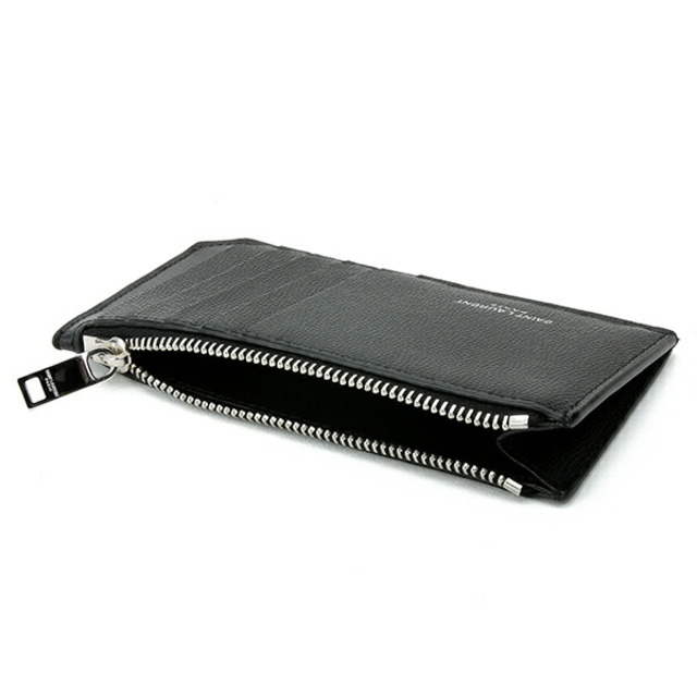 新品 サンローラン SAINT LAURENT カードケース 5 FRAGMENT ZIP POUCH ノワール